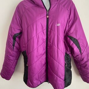 New Balance Purple and Black Puffer Jacket